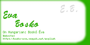 eva bosko business card