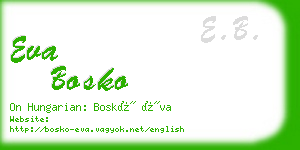 eva bosko business card